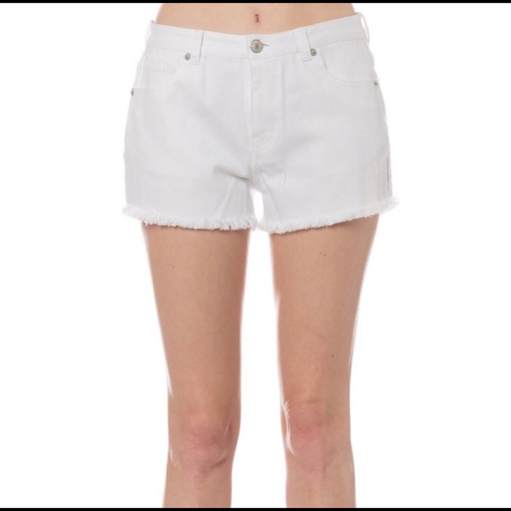 NEW Love Tree Frayed Hem Denim Shorts